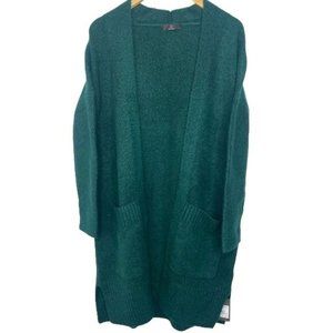 Woolen Bloom ladies long Cardigan Green size Medium New With Tags